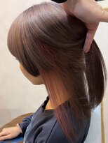 ルーチェ(Lu-che) グレージュカラー×インナーピンク/姫カット
