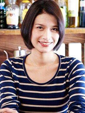 美容室チック 大島店(chic) シンプルなショートボブはツヤと質感で調整見せつけて☆【大島】