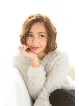 ヘアーズ ロッソ テラス(hair's ROSSO TERRACE) 【鶴見】大人かわいい 無造作 カールふわミディ☆[30代40代50代]