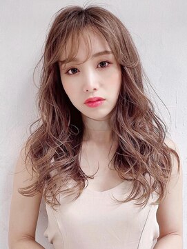 Chika 韓国モデル風ロング ピンクブラウンカラー L ロンド フィーユ Lond Fille のヘアカタログ ホットペッパービューティー