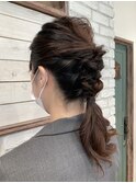 お顔周りスッキリ★ロープ編みスタイル