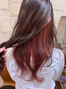 ニコア 千葉(nicoa) インナーピンク/艶ボルドー/インナーカラー[千葉/千葉駅]