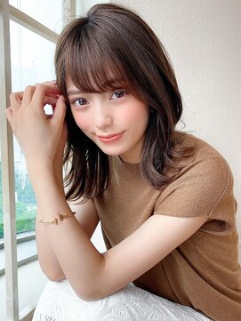 アフロート ディル(AFLOAT D'L) 大人フェミニン 2wayバング レイヤーカット グレーベージュ