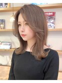 小顔ミディアムくびれヘア韓国風エギョモリ
