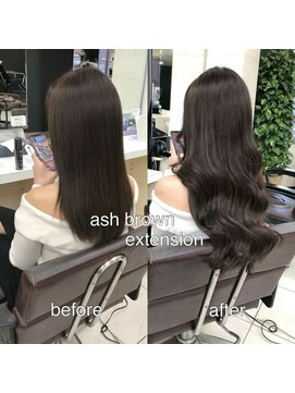 リア 大阪梅田(Ria) ～アッシュブラウン　シールエクステ80本～【Ria 大阪 梅田】