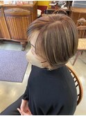 白髪対策にフレーミングカラー＆ハイライト【BELL用賀/桜新町】