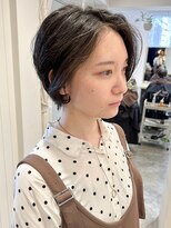 前下がりショートボブ/ハンサムショート/大人ショート　銀座