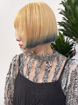 ピープスアンドスー 表参道 渋谷(Peeps&Suu.) ケアブリーチ1回デザインカラー裾カラーグラデーション