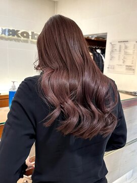 ピークアブー ワン(PEEK-A-BOO ONE) ブリーチ無しのピンクブラウンカラー