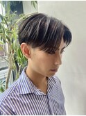 韓国男子センターパート刈り上げストレート