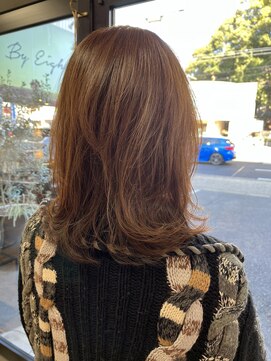 バイエイト 野並店(By Eight) 明るめブラウン×ミディアムレイヤー