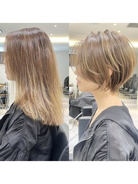 アンド ストーリーズ(&STORIES) 斜めバング/ニュアンスカラー/絶壁解消40代/50代【橋本】