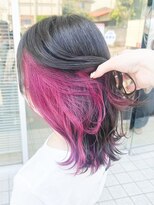 ミーティア バイ クアトロ(Meteor By QUATRO) インナーカラー ピンク 韓国ヘア