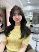 ジーナ 名駅(XENA.)&nbsp;濃くがある艶オリーブグレージュ☆レイヤーロング