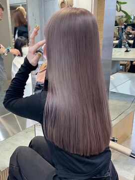 サンクプロジェクト(cinq PROJECT) ラベンダーミルクティーピンクアッシュミディアムウルフレイヤー