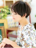 斜めバング黒髪小顔韓国風マッシュショートc6大宮20代30代40代!