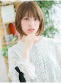 綾瀬/髪質改善/シルキーベージュ×小顔美髪切りっぱなしボブk
