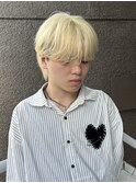 抜きっぱなしブロンドホワイトブロンドセンターパートシースルー
