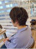 【山本智文】抜け感パーマショートカット