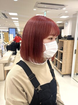 ケンジ 平塚ラスカ店(KENJE) チェリーレッド/暖色カラー/ブリーチ/平塚【相原美紅】