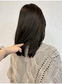 ブリーチなしオリーブブラウン秋冬トレンドカラー