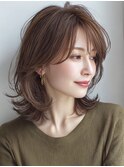 ミディアムレイヤー 白髪ぼかし 白髪染め 40代50代60代