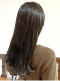 大人可愛い20代30代40代50代黒染め風透明感小顔ダークグレージュ