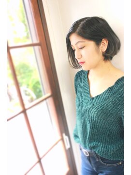 クート アンド シー 東川口(kuto and C) 東川口×切りっぱなしボブ×ブルーブラック×イルミナカラー