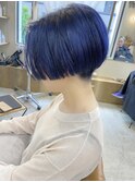 《花屋併設》ダブルカラー ブルー@20代30代40代@ケアブリーチ