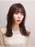 外ハネ×フェイスレイヤー