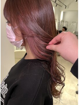 サルファ ヘアデザイン 名古屋 丸の内(S.ALPHA HAIR DESIGN) ピンクイヤリングカラー