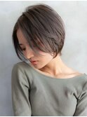 ショートヘア似合わせカットグレージュカラーイメチェン小顔