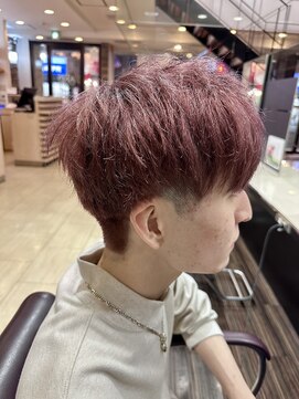 アロ 調布店(ARO) ダブルカラー・ハイトーン・ケアブリーチ・ブロッサムレッド