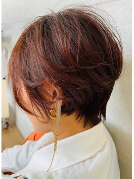 ヘアアンドアイラッシュ ココアンジェ くりえいと宗像店(Coco Ange) 【CocoAnge宗像/担当:沖村】ハンサムショート×アプリコット2