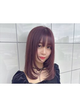 オージュアで乾燥/広がり知らずの艶髪へ[大曽根/ブリーチなしダブルカラー/レイヤーカット/顔周り/学割U24]