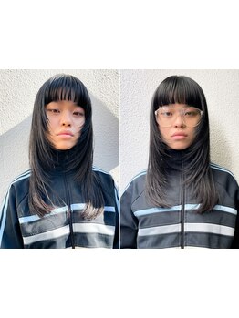 《Bestなバランスは顔周りが決まる》 どんなStyleも顔周りのデザインで大きく差がつく。（神戸/元町/三宮）