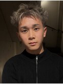 メンズダブルカラーシルバーカラーホワイトグレーカラー熊本下通