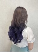 グラデーションラベンダーグレージュ×バイオレット【TELAHAIR】