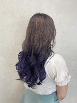 テーラヘアー つくば研究学園店(TELA HAIR) グラデーションラベンダーグレージュ×バイオレット【TELAHAIR】