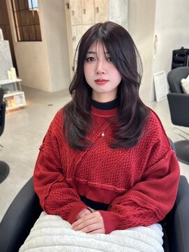 ジィルム(XELM) ハイライトカラーミルクティーベージュレイヤーカット