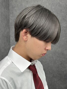 エルマーク 豊中(L-MARK) マッシュナチュラルカラーマッシュメンズヘアカラーツーブロック