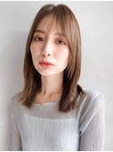 アプリコットオレンジイメチェンエアリーカールサイドバング