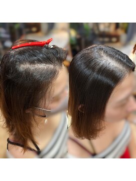 スット 渋谷(slut) 前髪くせ毛改善ストレート