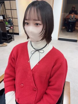 ネオリーブ クーロ(Neolive curro) 小顔タッセルボブ×ハッシュレイヤー[縮毛矯正/酸性ストレート]