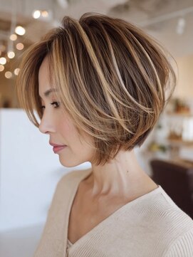 トリッカ 代官山(tricca) 白髪ぼかし/30代40代/明るめカラー/大人ショート