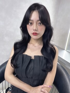 ジーナ 新宿(Zina) 【あかね】韓国ヘア 2wayバング 新宿 暗髪カラー