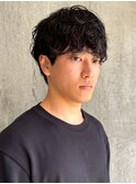 フェザーパーマ ニュアンスパーマ 眉カット 20代 ツーブロック