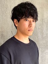 メンズサロンオー 宮崎(Men's salon O.)&nbsp;フェザーパーマ ニュアンスパーマ 眉カット 20代 ツーブロック