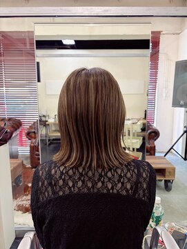 サウンドヘアデザイン(sound hair design) ハイライト×タッセルボブ