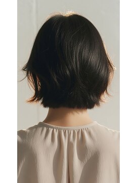 コートフィールエー(CO_T feel.a) かきあげ前髪で魅せるシースルーダークカラーボブ